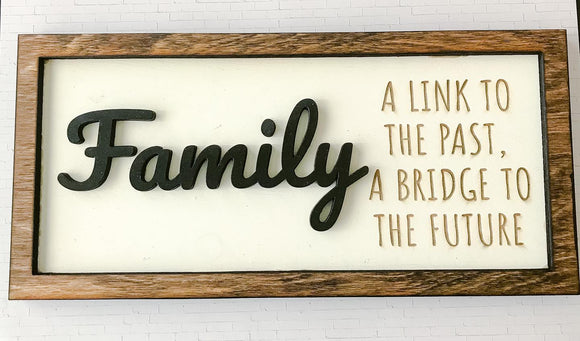 Family, A link to the past, a bridge to the future