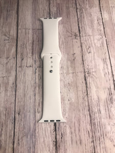 White Silicone Watch Band