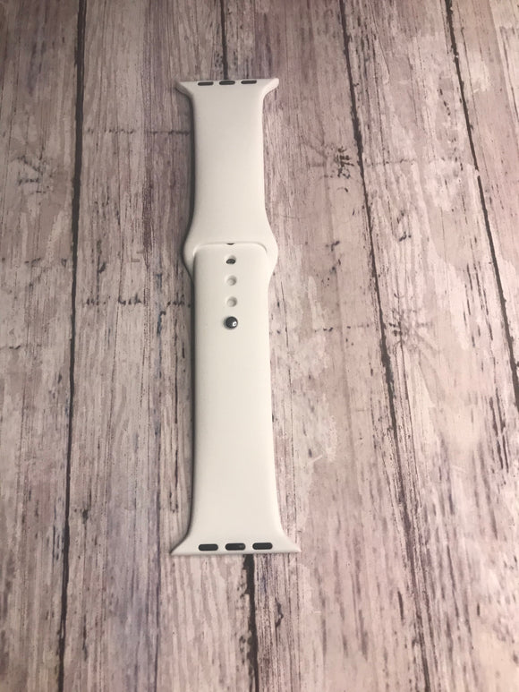 White Silicone Watch Band