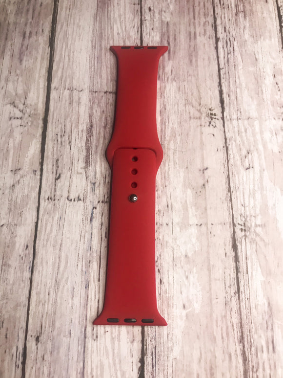 Red Silicone Watch Band