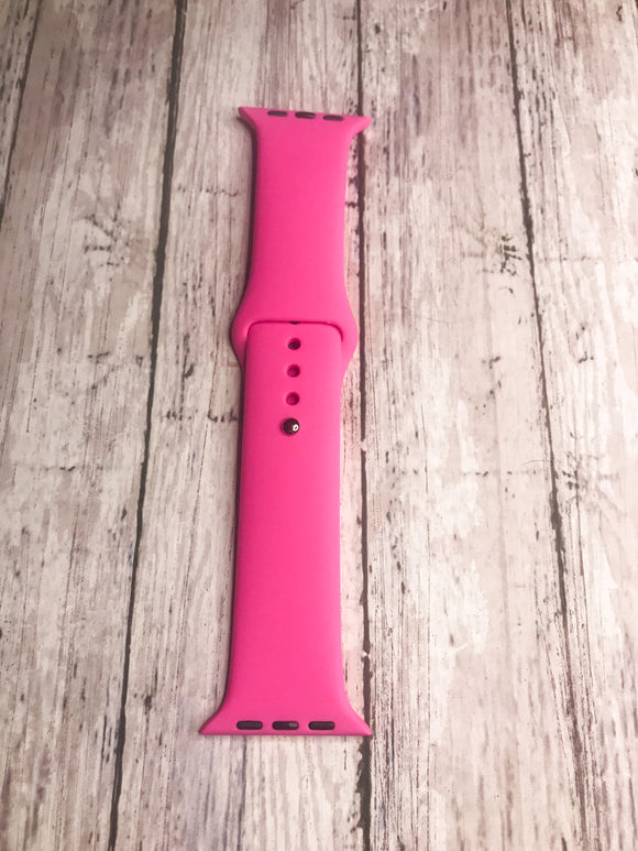 Hot Pink Silicone Watch Band